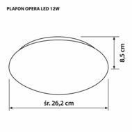 Plafondlamp Activejet AJE-OPERA 12W Wit 80 12 W 3