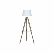 Vloerlamp Home ESPRIT Wit Bruin Hout 40 x 40 x 150 cm 2