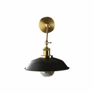 Muurlamp DKD Home Decor Zwart Gouden Metaal 50 W Vintage 220 V 26 x 53 x 23 cm 4