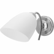 Wandlamp Activejet NIKITA 1P Nikiel Wit Nikkel Metaal Glas 60 W 220-240 V 26 x 12 x 12,5 cm 30 x 12 x 15 cm (1 Onderdelen) 1