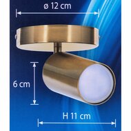 Wandlamp Activejet AJE-SPECTRA 1P Gouden Metaal 40 W 230 V 2