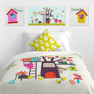 Canvas HappyFriday Moshi Moshi House Multicolour 27 x 27 cm 2