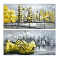 Schilderij DKD Home Decor Stad 120 x 3 x 60 cm Loft (2 Stuks) 1