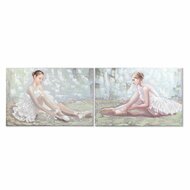 Schilderij DKD Home Decor 120 x 3 x 80 cm Balletdanseres Traditioneel (2 Stuks) 1