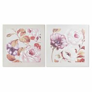 Schilderij DKD Home Decor Rozen Romantiek 70 x 3 x 70 cm (2 Stuks) 1