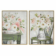 Schilderij DKD Home Decor Shabby Chic Vaas 60 x 3,5 x 80 cm (2 Stuks) 1