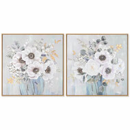 Schilderij Home ESPRIT Shabby Chic Vaas 70 x 3,5 x 70 cm (2 Stuks) 1