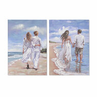 Schilderij Home ESPRIT Strand Mediterrane 70 x 3 x 100 cm (2 Stuks) 1