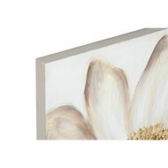 Schilderij Home ESPRIT Beige Gouden Canvas Hout MDF Bloem Romantiek 60 x 3 x 60 cm (2 Stuks) 2