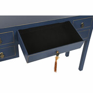 Bureau DKD Home Decor Blauw Gouden Metaal Pijnboom Hout MDF 110 x 35 x 78 cm 4