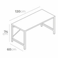 Bureau EDM 75195 Zwart Hout Metaal 120 x 60 x 74 cm 2