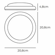 Wandlamp EDM 32446 Wit Plastic F 18 W 120 W 1820 Lm Bewegingssensor Lichtsensor Cirkelvormig (4000 K) 4