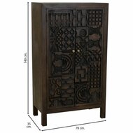 Kast Alexandra House Living Bruin Hout 35 x 140 x 78 cm 3