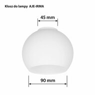 Lampenkap Activejet Irma Wit Glas 13 x 10 x 9,5 cm 5