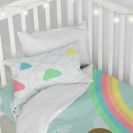 Dekbedovertrek set HappyFriday Happynois Rainbow Multicolour Wieg voor baby&amp;apos;s 2 Onderdelen 4