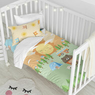 Dekbedovertrek set HappyFriday Happynois Camping Multicolour Wieg voor baby&amp;apos;s 2 Onderdelen 2