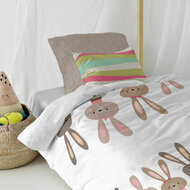 Dekbedovertrek set HappyFriday Moshi Moshi Rabbit Family Multicolour Bed van 80 2 Onderdelen 3