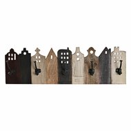 Wandkapstok DKD Home Decor Wit Natuurlijk Donkerbruin Hout Metaal 83,5 x 10 x 25 cm 1