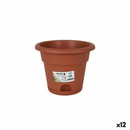 Bloempot met schaal Dem Greentime Bruin 20 x 20 x 16 cm (12 Stuks) 1