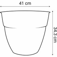 Bloempot EDA &Oslash; 41 cm Donker grijs Plastic Cirkelvormig Modern 1