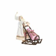 Decoratieve figuren DKD Home Decor Kerstman Kerstmis Grijs Roze Hout 42 x 22 x 50 cm 1