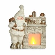 Decoratieve figuren Kerstman LED Licht 16 x 44 x 35 cm Wit Polyresin 1