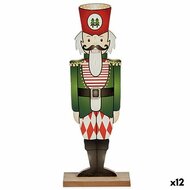 Decoratieve figuren Notenkraker Zwart Rood Groen Hout 8 x 40 x 15 cm (12 Stuks) 1