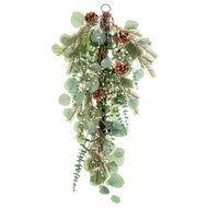 Deurhanger Kerstmis Groen Natuurlijk Rotan Plastic 71,12 cm 1