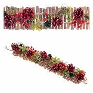 Deurhanger Kerstmis Rood Multicolour Rotan Plastic Foam Ananas 50 x 10 x 6 cm 1