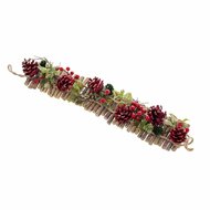 Deurhanger Kerstmis Rood Multicolour Rotan Plastic Foam Ananas 50 x 10 x 6 cm 2