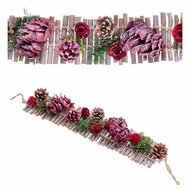 Deurhanger Kerstmis Rood Multicolour Rotan Plastic Foam Ananas 50 x 10 x 6 cm 1