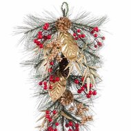 Deurhanger Kerstmis Multicolour Gouden Plastic 60 cm 3