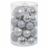 Kerstballen Zilverkleurig Plastic Purpurine 12,5 x 12,5 x 27 cm (27 Stuks) 1