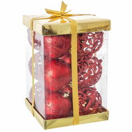 Kerstballen Rood Plastic 6 x 6 x 6 cm (12 Stuks) 1