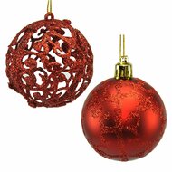 Kerstballen Rood Plastic 6 x 6 x 6 cm (12 Stuks) 2