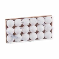 Kerstballen Wit Plastic &Oslash; 4 cm (18 Stuks) 1