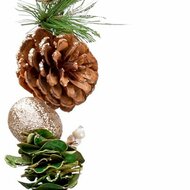 Kerstkrans Gouden Natuurlijk Plastic Foam Ananas 150 cm 5