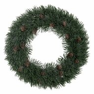 Kerstkroon Groen PVC 38 x 38 cm 1