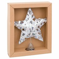 Kerstster Zilverkleurig Metaal 25 x 5,5 x 30 cm 1