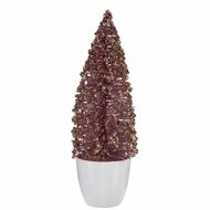 Decoratieve figuren Kerstboom Roze Gouden Plastic 9 x 28 x 9 cm (6 Stuks) 2