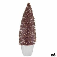 Decoratieve figuren Kerstboom Roze Gouden 10 x 33 x 10 cm (6 Stuks) 1