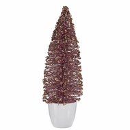 Decoratieve figuren Kerstboom Roze Gouden 10 x 33 x 10 cm (6 Stuks) 2