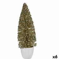 Decoratieve figuren Kerstboom Brons Gouden Plastic 10 x 33 x 10 cm (6 Stuks) 1