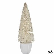 Decoratieve figuren Kerstboom Wit Plastic 10 x 33 x 10 cm (6 Stuks) 1