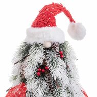 Kerstboom Wit Rood Groen Plastic Polyfoam Weefsel 21 x 21 x 45 cm 3