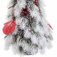 Kerstboom Wit Rood Groen Plastic Polyfoam Weefsel 21 x 21 x 45 cm 4