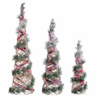 Kerstboom Multicolour Natuurlijke Vezel 20 x 20 x 80 cm (3 Stuks) 1