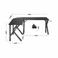 Bureau Gaming Huzaro Hero 6.3 Zwart Staal Koolstofvezel 154 x 74 x 117 cm 5