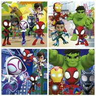 Set van 4 Puzzels Spidey &amp; His Amazing Friends 43 Onderdelen 2