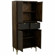 Kast Alexandra House Living Bruin Hout Ijzer 40 x 180 x 80 cm 1